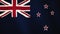 New Zealand flag waving animation. Full Screen. Symbol of the country.