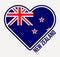 New Zealand heart flag badge.