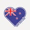 New Zealand heart flag badge.