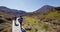 New Zealand Hiking Couple Backpackers Tramping At Tongariro National Park