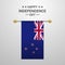 New Zealand Independence day hanging flag background