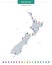 New Zealand map with location pointer marks.
