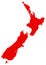 New Zealand map - sovereign island country in the southwestern Pacific Ocean