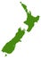 New Zealand map - sovereign island country in the southwestern Pacific Ocean