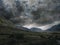 New Zealand Mountains Landscape Dark Clouds Birds