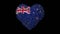 New Zealand. National Day. 6 February. Heart animation with alpha matte. Flowers forming heart shape