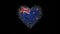 New Zealand. National Day. 6 February. Heart shape made out of flowers on black background