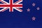 New Zealand national fabric flag, textile background