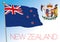 New Zealand official national flag and coat of arms, Oceania