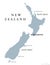 New Zealand political map