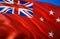 New Zealand Red ensign flag. 3D Waving flag design. The national symbol of New Zealand Red ensign, 3D rendering. New Zealand Red