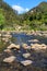 New Zealand river landscape. Ohinemuri River, Karangahake Gorge