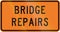 New Zealand road sign - Bridge repairs being done