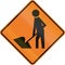 New Zealand road sign - Road Workers ahead, use extra caution