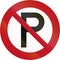 New Zealand road sign RP-1 - No parking