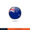 New Zealand round flag vector design.