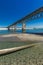 New Zealand\\\'s longest one-lane bridge over Haast River, South Westland