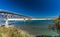 New Zealand\\\'s longest one-lane bridge over Haast River, South Westland