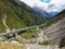 New Zealand scenic road into mountain