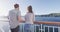 New Zealand travel people enjoying nature view of ferry boat cruise in Marlborough Sounds trip from Picton to Wellington