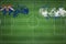 New Zealand vs Honduras Soccer Match, national colors, national flags, soccer field, football game, Copy space