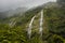 New Zealand Waterfalls near Homer Tunnel