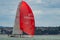 New Zealand yacht sailing off the waters of Auckland, New Zealand waterfront