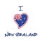 New Zealander flag patriotic t-shirt design.