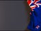 New Zealander realistic flag on blackboard with space for text, 3d render