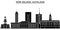 New Zeland, Auckland architecture vector city skyline, travel cityscape with landmarks, buildings, isolated sights on