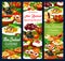 New Zeland food cuisine, vector banners set