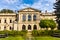 New Zywiec Castle, south-eastern wing of Habsburgs Palace within historic park in Zywiec old town city center in Silesia, Poland