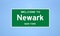 Newark, New York city limit sign. Town sign from the USA.