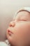 Newborn adorable one week baby boy sleeping