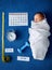 Newborn baby with basic data