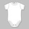 Newborn baby bodysuit template