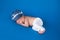 Newborn Baby Boy with Blue Cap