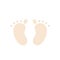 Newborn baby footprint