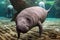 Newborn baby manatee close up portrait