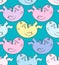 Newborn baby pattern seamless. embryo background vector illustration