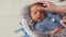 Newborn baby photoshoot process