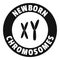 Newborn chromosomes logo, simple black style