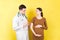Newborn family concept. A pregnant woman with the hand of a doctor to vaccinate ,nurse vaccinating young girl having a child or