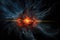 newborn star illuminating the surrounding nebula