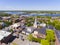 Newburyport historic downtown aerial view, MA, USA