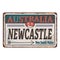 Newcastle Australia road sign vector illustration, road table