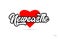 newcastle city design typography with red heart icon logo