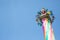 Newcastle upon Tyne. Grey`s Monument decorated for the Workers Maypole Baltic