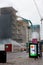 Newcastle upon Tyne UK: May 2022: Commercial Union House demolition on Pilgrim Street. Old ugly office tower blocks getting