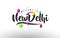 NewDelhi Welcome to Text with Colorful Balloons and Stars Design